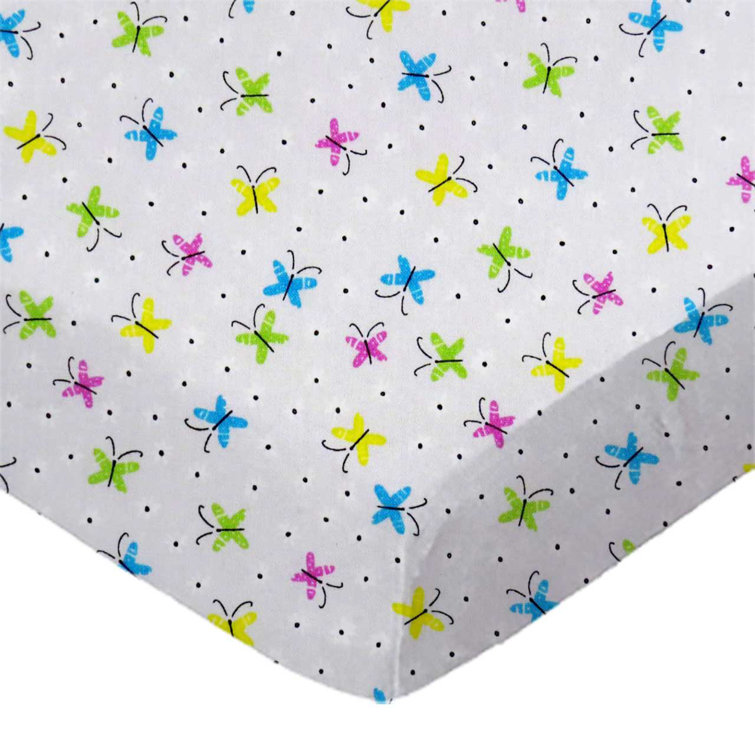 Bless international Multi Insects Piece Oval Crib Fitted Sheet